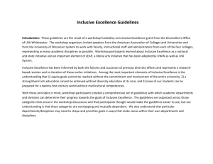 Inclusive Excellence Guidelines - University of Wisconsin