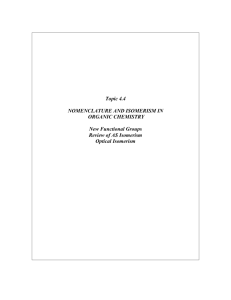 NOMENCLATURE OF ORGANIC COMPOUNDS - A