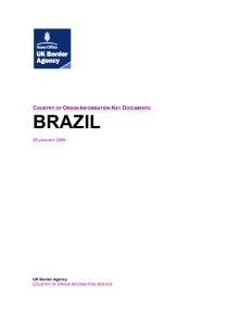 Country of origin information key documents Brazil January 2009