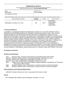 Biographical Sketch Format Page - University of Pennsylvania