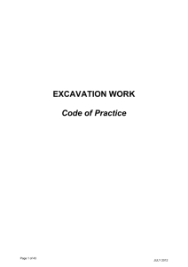 Excavation Work Code of Practice