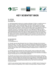 Key Bios - Boreal Songbird Initiative