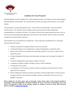 Grant Proposal Guidelines and Form