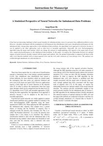 A Statistical Perspective of Neural Networks for Imbalanced Data