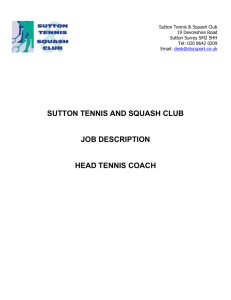 Desc. () - Sutton Tennis and Squash Club