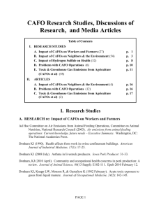 CAFO Research Studies and Articles