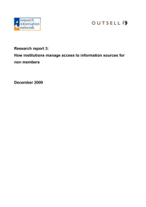 How institutions manage access to information resources for non