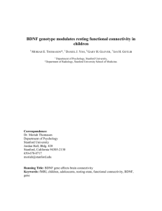 BDNF genotype modulates resting functional connectivity in children