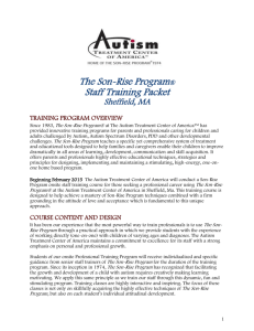 Professional Training Packet - Autism Treatment Center of America