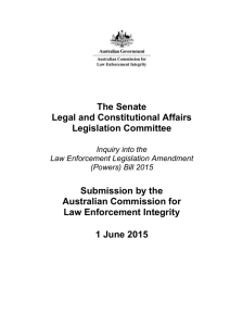 The Senate Legal and Constitutional Affairs Legislation Committee
