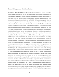 Identification of functional OR genes