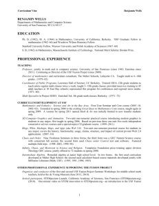 CV-BWells for USFFP - USF Computer Science