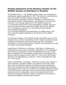 Position Statement of the Montana Chapter of The Wildlife Society