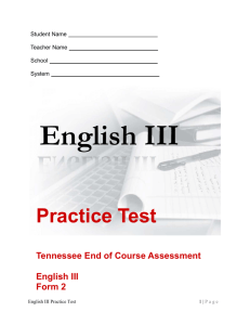 English III Revised Practice EOC