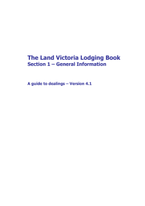 The Land Victoria Lodging Book