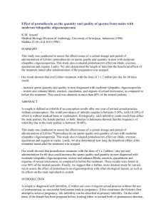 Effect of protodioscin on the quantity and quality of