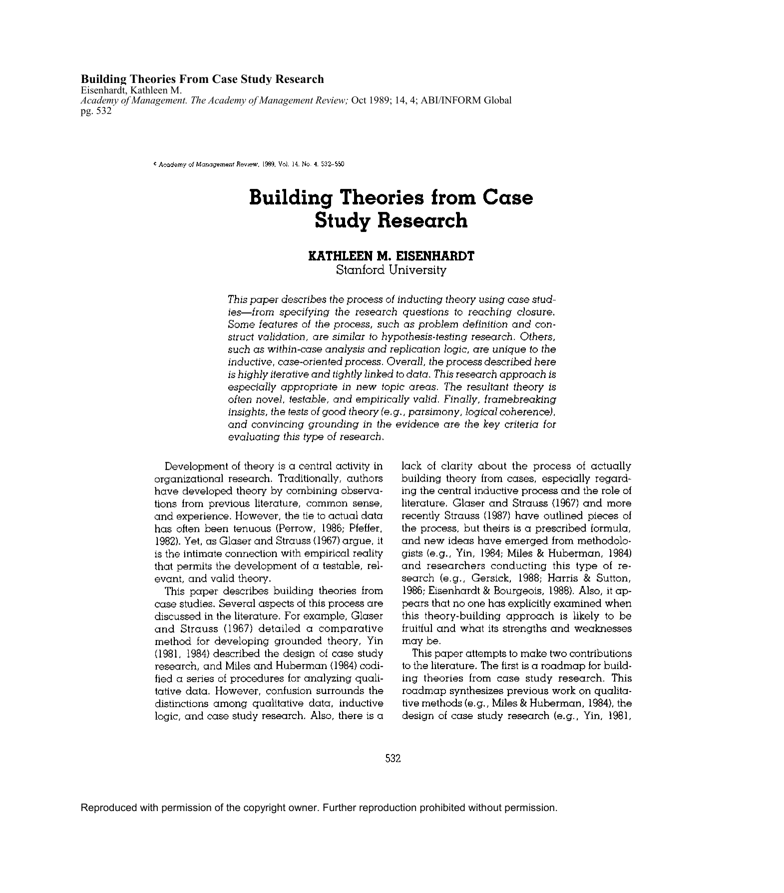 case study research design and methods eisenhardt 1989 citation