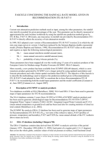 FASCICLE CONCERNING THE RAINFALL RATE MODEL