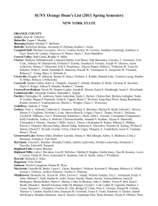 SUNY Orange Graduate List (December 2007)