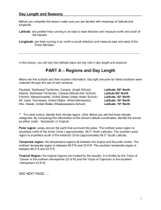Day Length and Seasons (Lab)