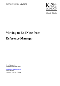 2 Moving Reference Manager references to EndNote