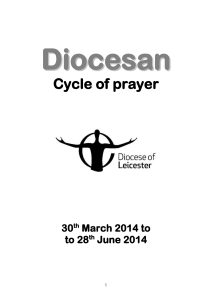 30th March 2014 to - Diocese of Leicester