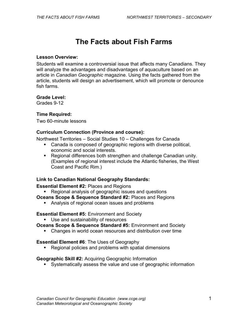 The Facts About Fish Farms Canadian Geographic Education