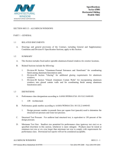 SECTION 085113 - ALUMINUM WINDOWS