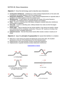 Notes, wave interactions