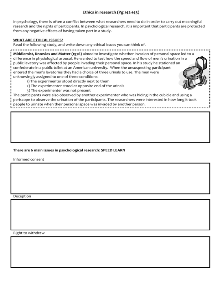 worksheet on research ethics