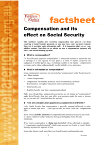 Compensation and its effect on Social Security