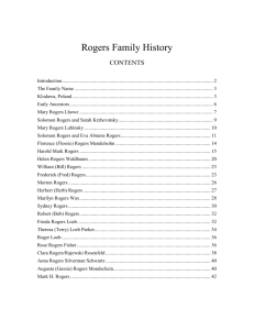 Rogers/Rojewski Family History