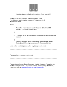 Scottish Museums Federation Autumn Event and AGM
