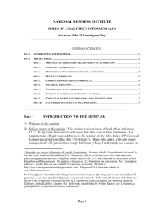 Issue 10. UNAUTHORIZED PRACTICE OF LAW IN LLC FORMATIONS