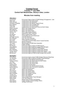 TAG Coastal Forum Minutes - The Local Government Technical