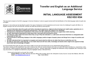 EAL Initial Language Assessment Document for KS2 KS3 KS4