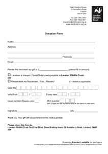 Donation Form - London Wildlife Trust