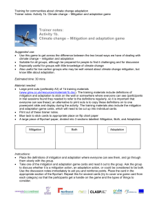 Training for communities about climate change adaptation Trainer