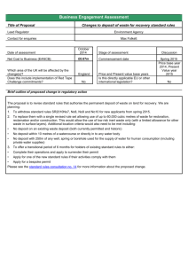 assessment for proposed changes