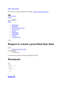 Request to extend a prescribed time limit - Publications