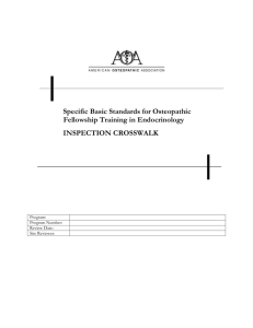 Specific Basic Standards for Osteopathic Fellowship Training in