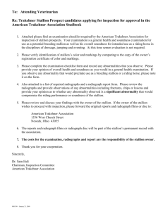 Letter to Veterinarian - American Trakehner Association