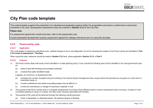 Flood overlay code - Gold Coast City Council