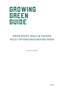 OPTIONS FOR THE GREEN ROOFS & WALLS POLICY OPTIONS