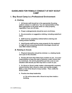 guidelines for female conduct at boy scout camp