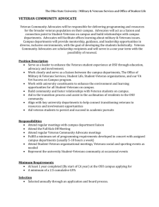 Vet CA Position Description - Veteran and Military Students