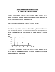 Fragmentations Associated with Organic Functional Groups