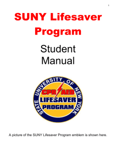 SUNY Lifesaver Program Student Manual (Word)