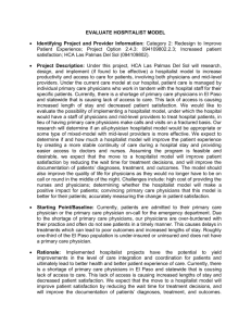 HCA DSRIP - Evaluate Hospitalist Model (00091328-6).