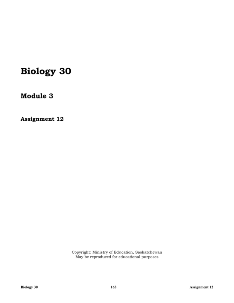 biology 30 assignments